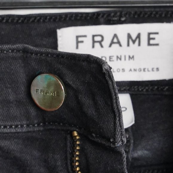 Frame Womens Black Jean/ Denim Pants Le High Skinny - Picture 2 of 10